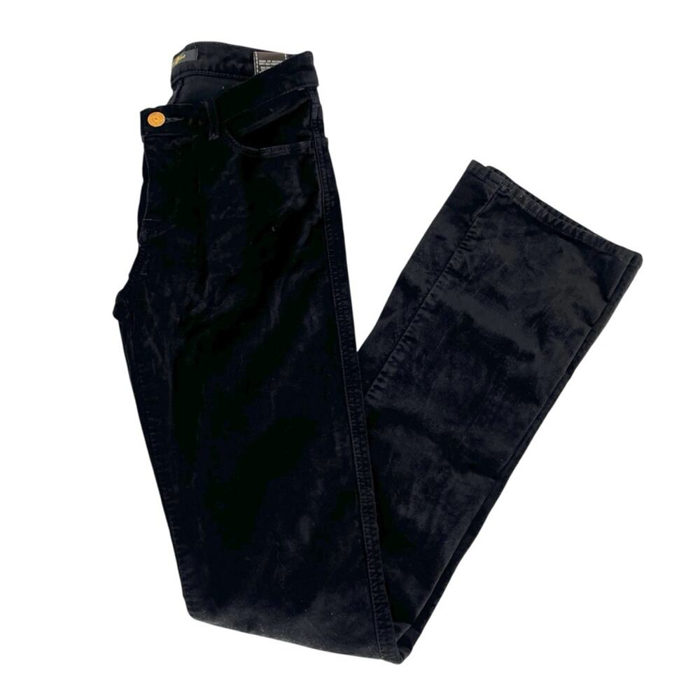 7 For All Mankind slim boot velvet pants black - Size 26